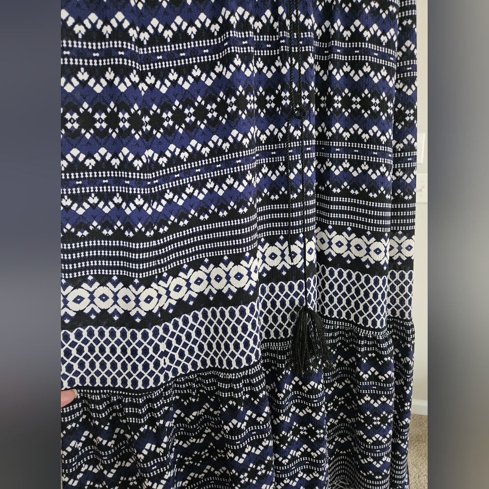 Taylor Ruffle Sleeve Mix Print V-Neck Maxi Dress - Picture 7 of 8